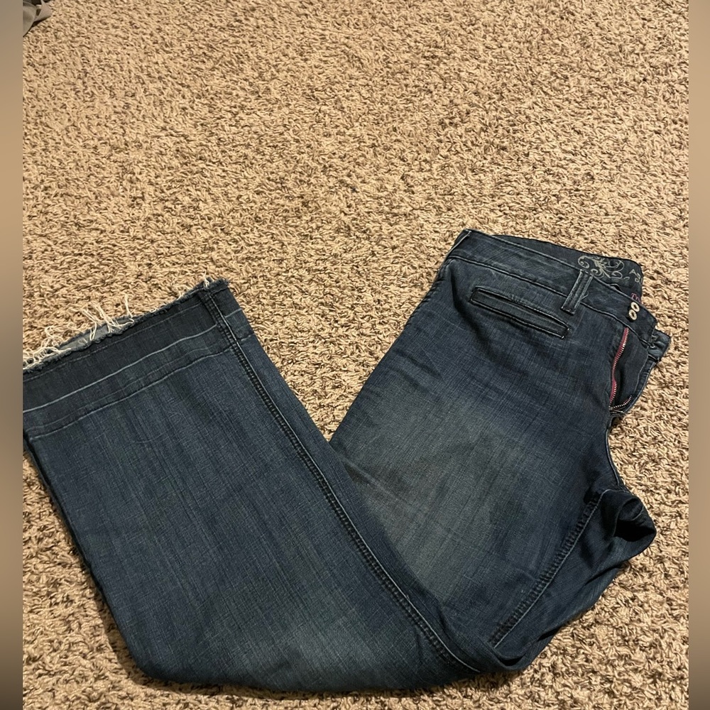 Barley worn ariat trousers